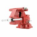 Wilton Bench Vise, 8in. Jaw Width, 8-1/2in. Jaw Opening, 4-1/2in. Throat Depth, Pipe Jaw Cap: 3/4in.-4in. 28816